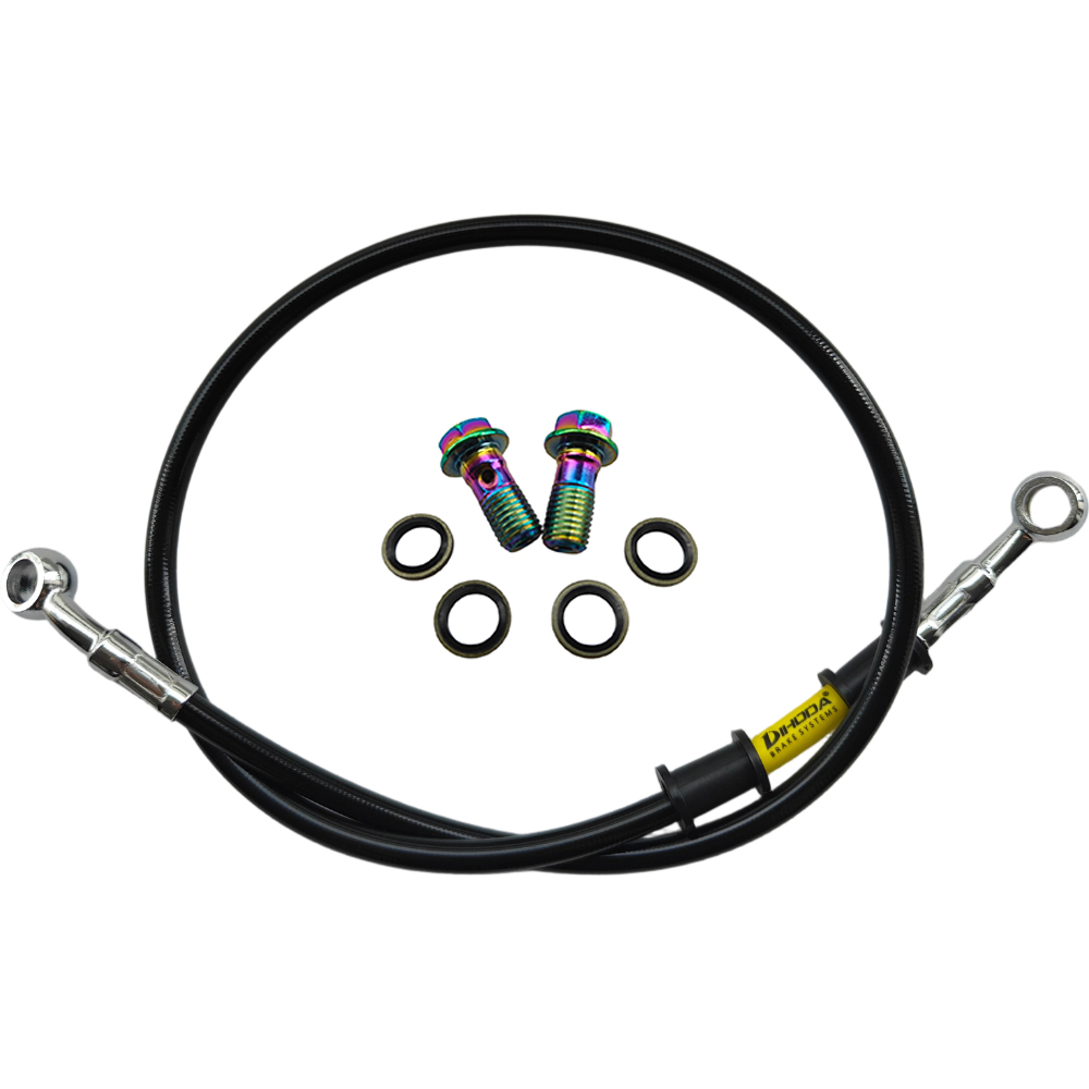 28°-28° Black Braided Stainles - đánh giá và giá Brake Line Motorcycle
